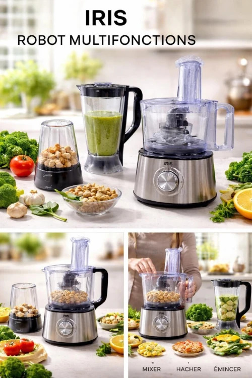 ROBOT MULTIFCT 1000W 2.4L /BLENDER1.5L 2VITESSE+TURBO