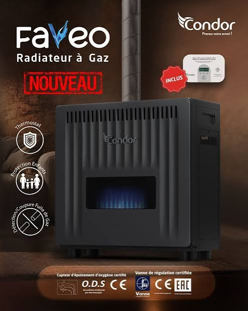 RADIATEUR A GAZ FAVEO 10KW/GC+DETECT