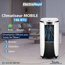 Climatiseur Mobile Condor 16k BTU 3en1 Universel R410a