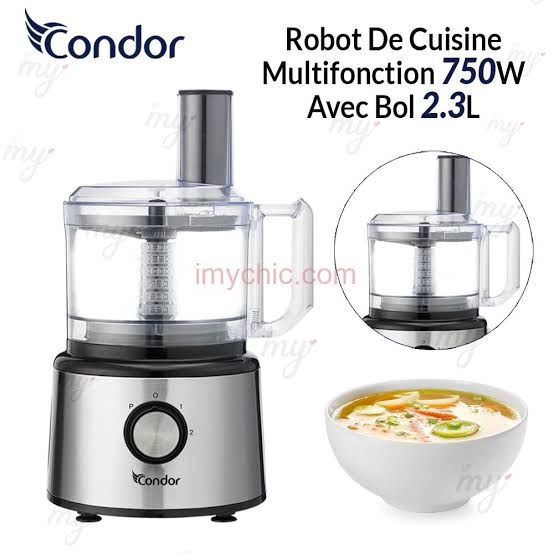 Robot de cuisine CONDOR MASTER MIX Multi fonction – 750W – Inox_Noir