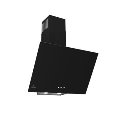 HOTTE DECORAT FABIOLA1/60CM/BLACK-GLASS