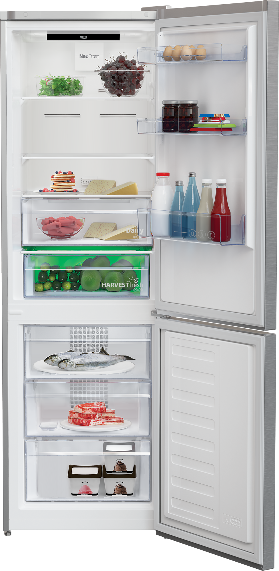 REFRIGERATEUR BEKO 450L SILVER - RCNE450SX